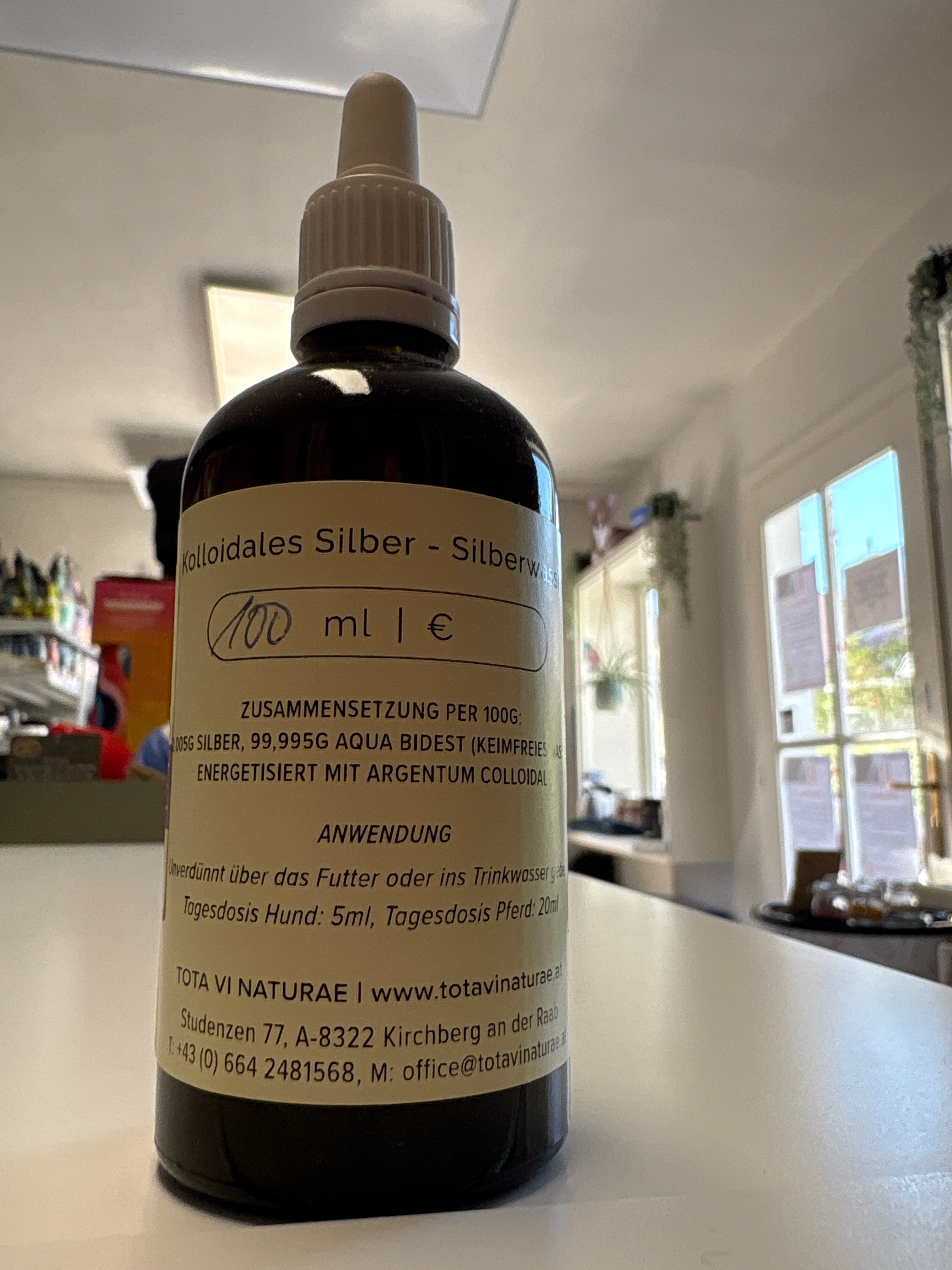 Silberwasser mit Pipette 100ml