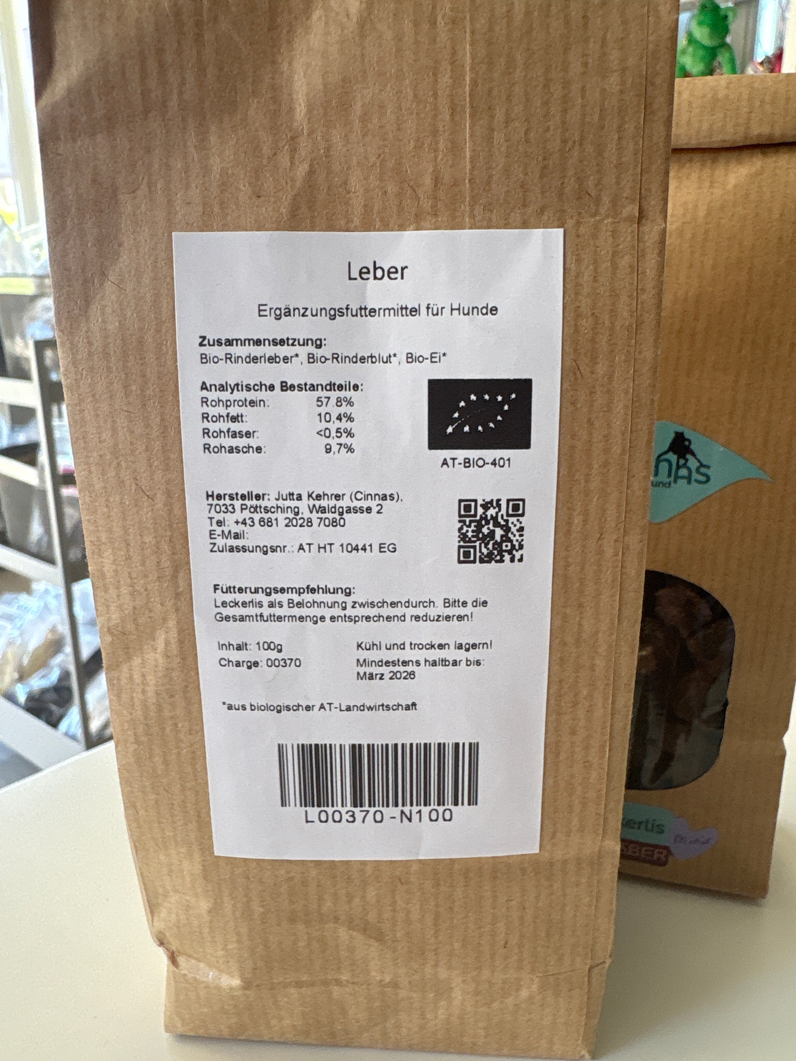 Bio Rinderleber 100g