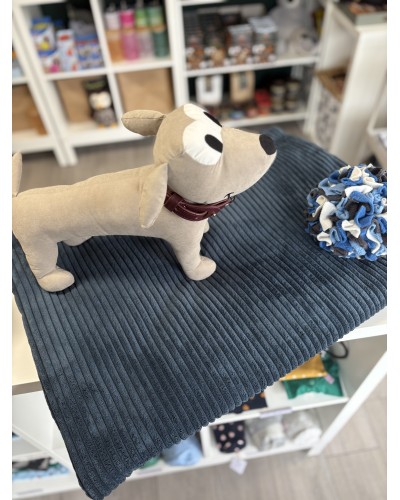 Hundedecke - Cord EISBLAU