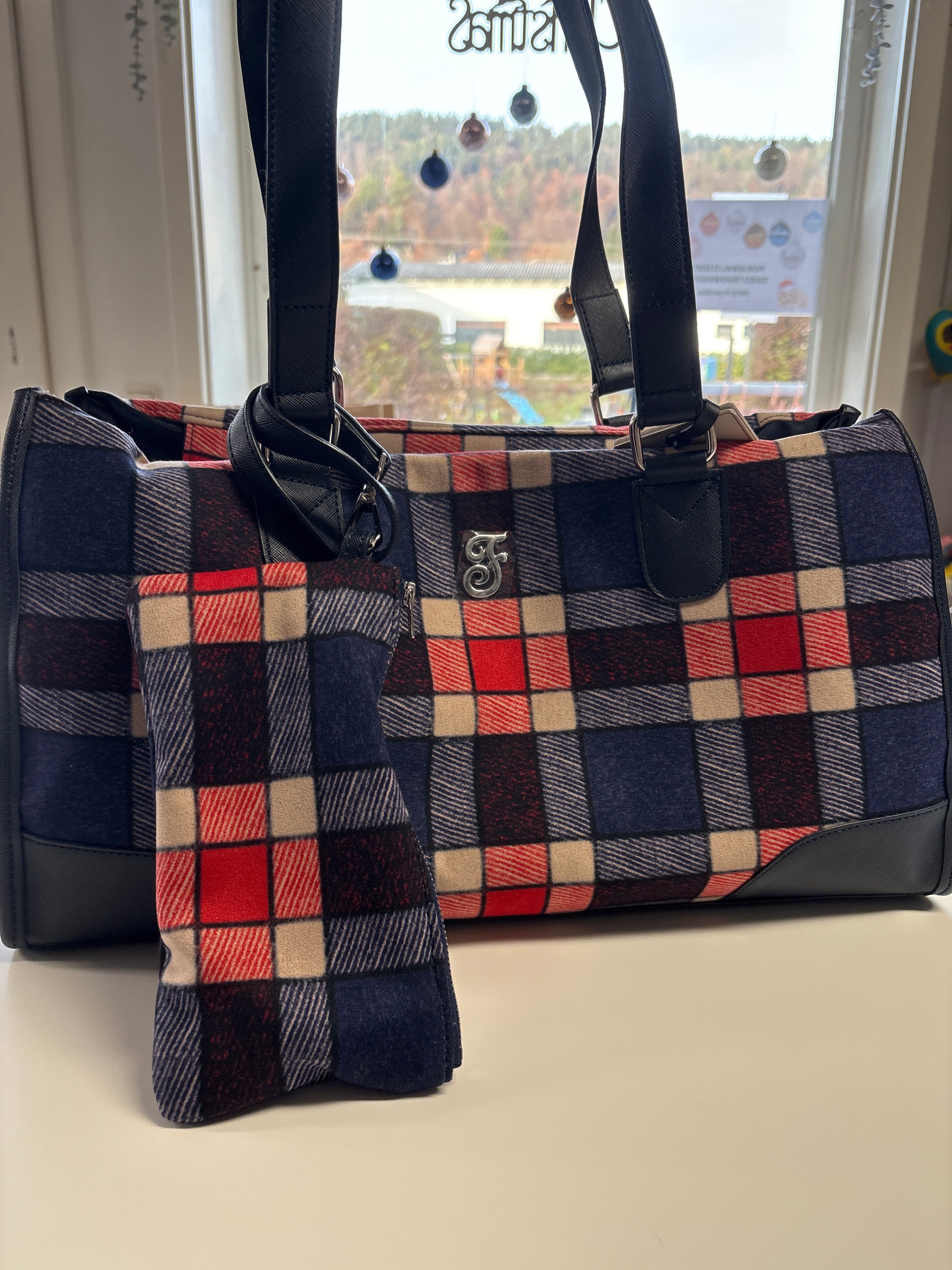 Hundetasche Mokka / BLAU