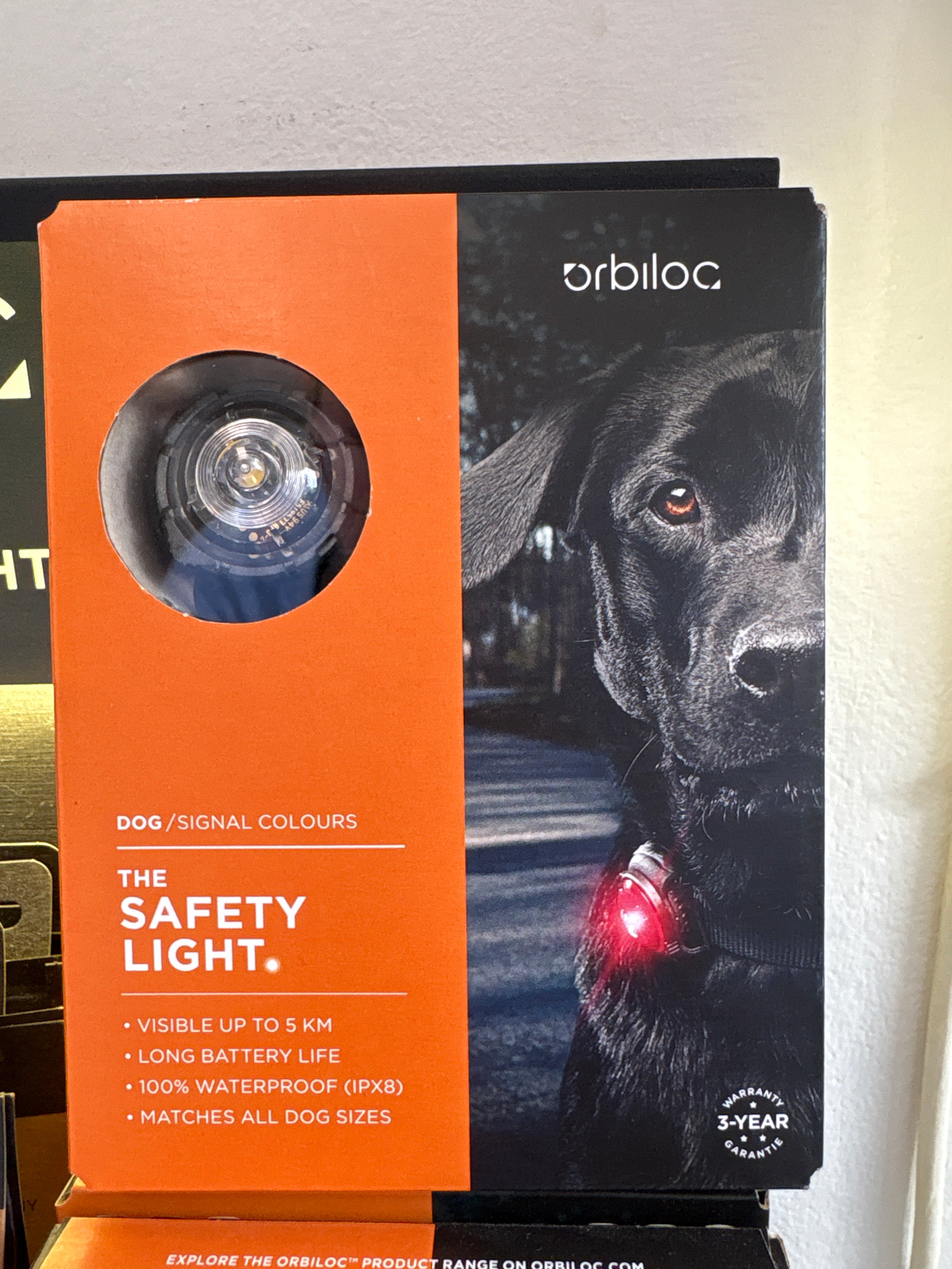 Orbiloc Safety Light Dog Dual WHITE