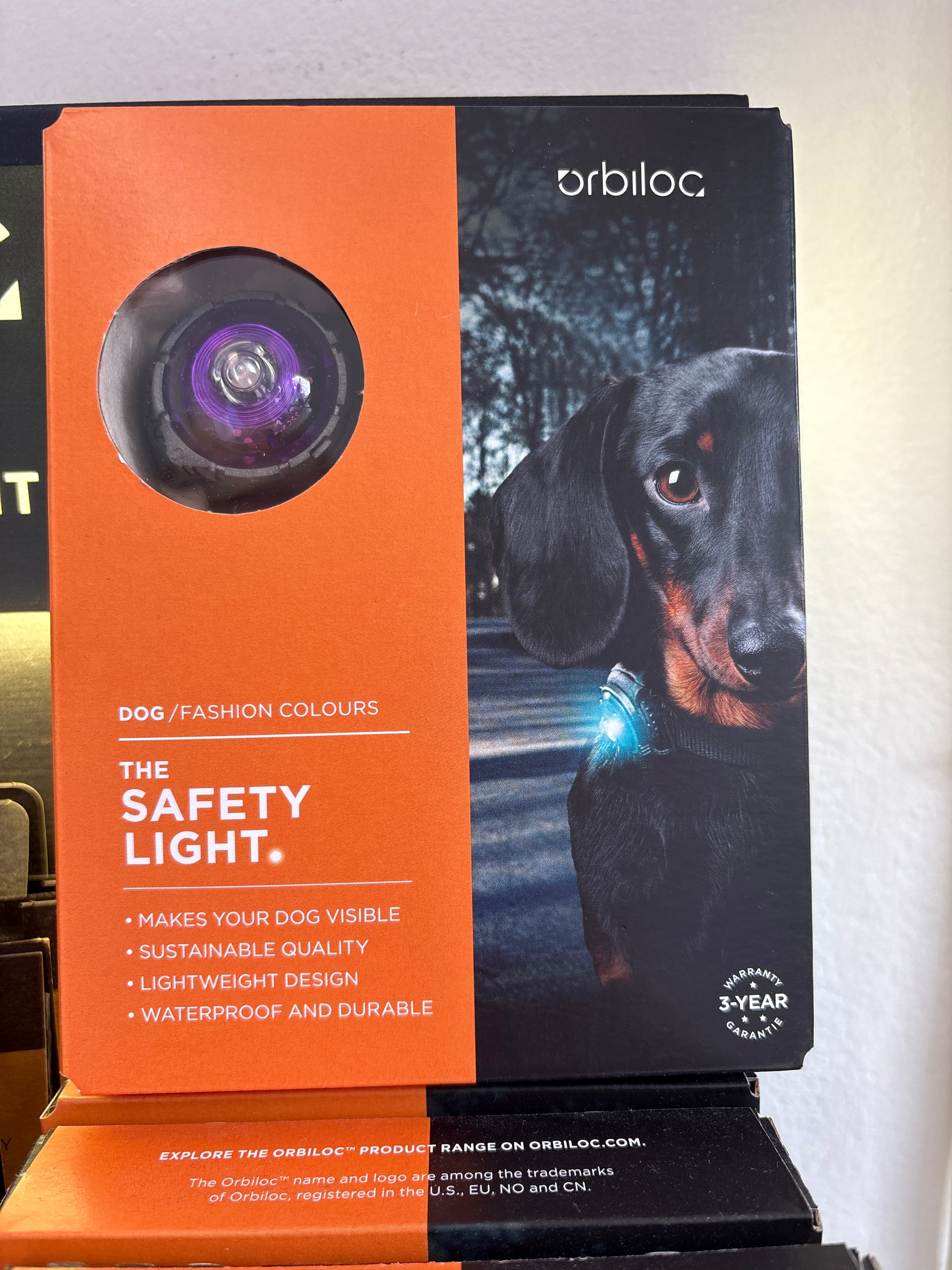 Orbiloc Safety Light Dog Dual PURPLE