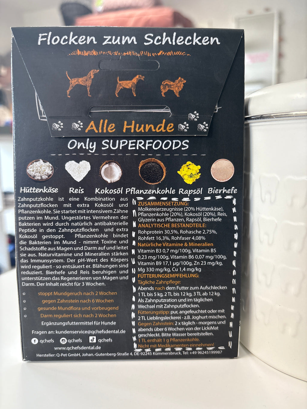 Zahnputzkohle Hund