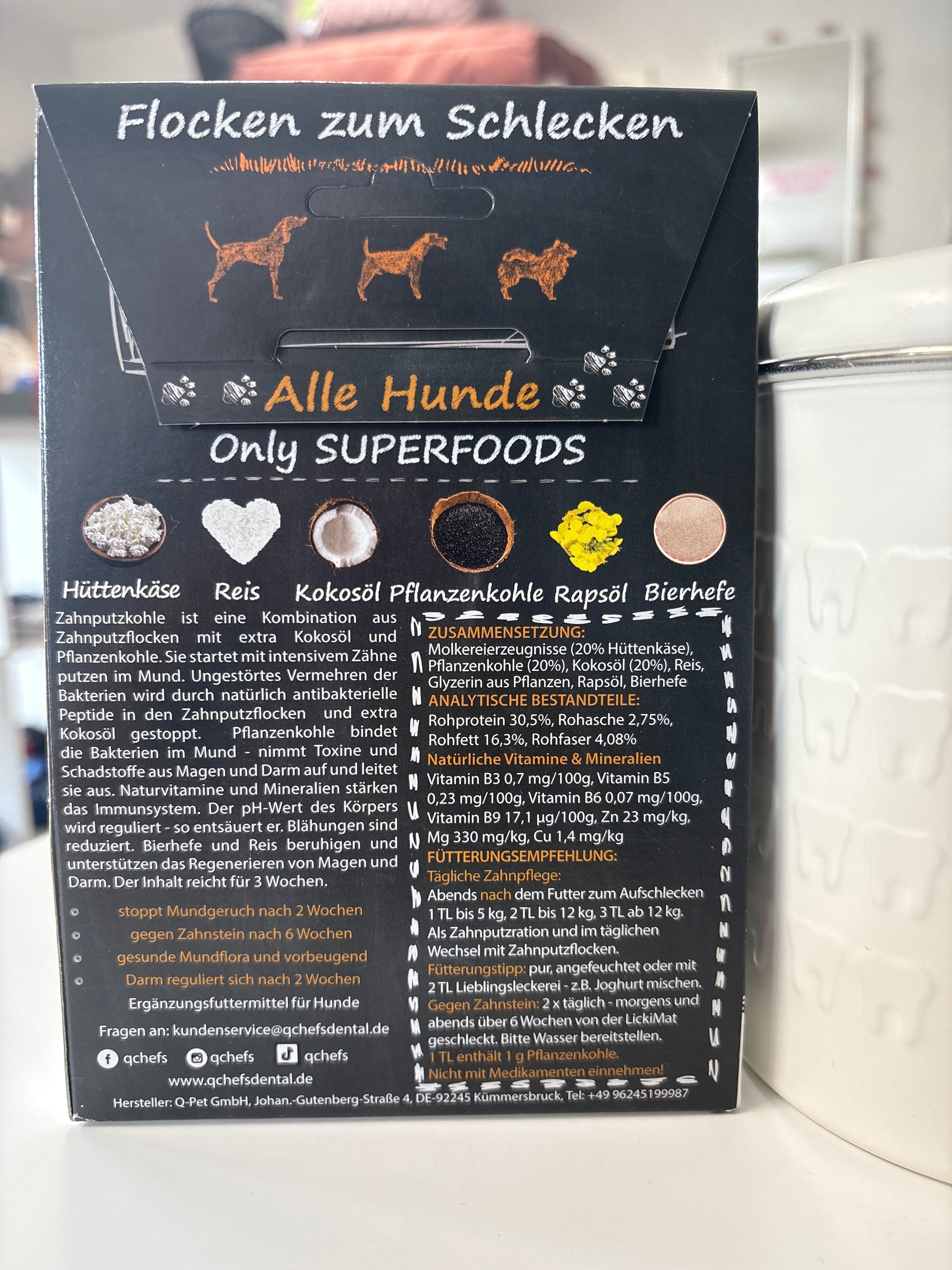 Zahnputzkohle Hund