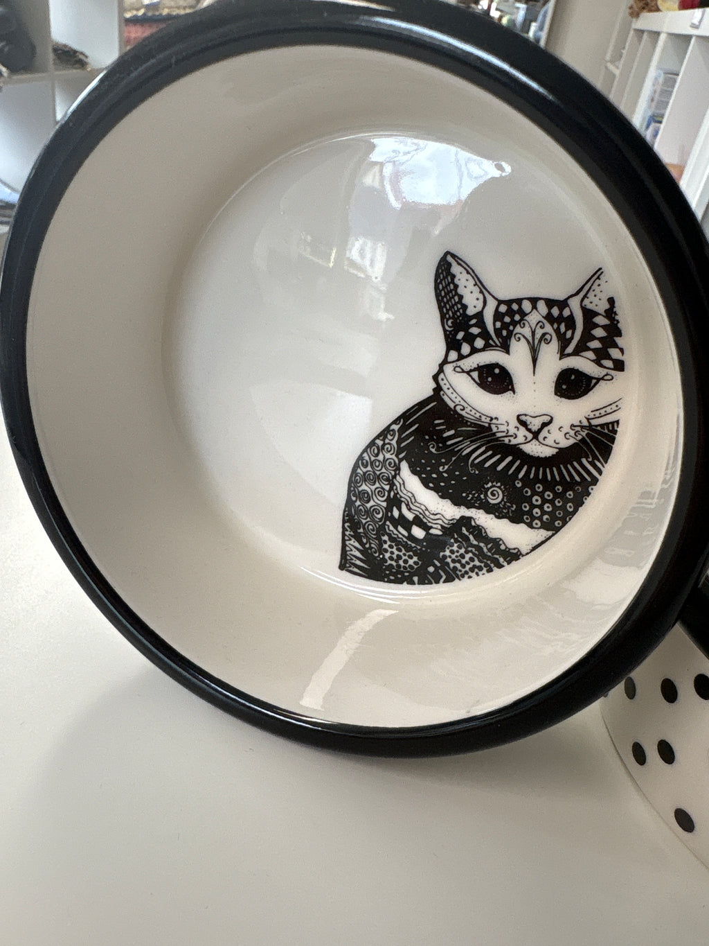 Katzennapf schwarz/weiß