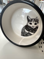 Katzennapf schwarz/weiß
